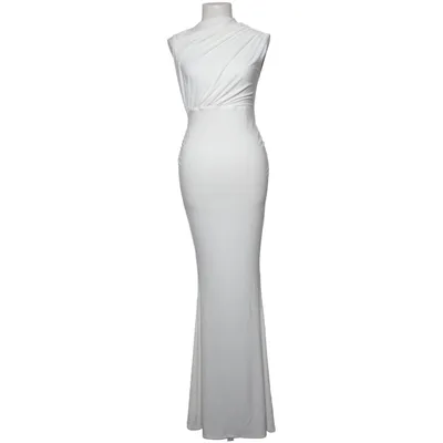 Evening gown (White) from Club London Elastane, Polyester