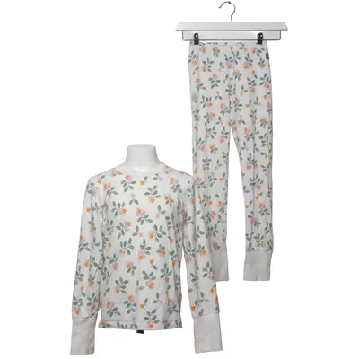 Pajamas (White, Multicolored) from Polarn O. Pyret Elastane, Organic cotton
