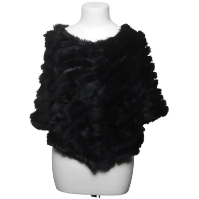 Poncho (Black) from Kopenhagen by Andersen Fur, Polyester