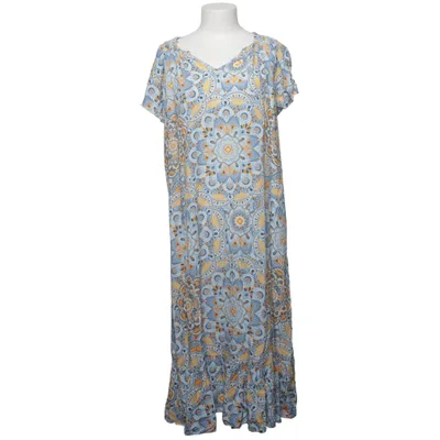 Jurk (Blauw, Geel, Wit) van Rough & Rose Viscose