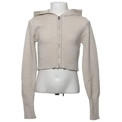 Hoodie (Beige) from Gina Tricot Polyamide, Polyester, Viscose
