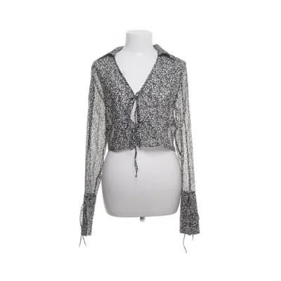 Wikkelblouse (Zwart, Wit, Grijs) van Edited Polyester