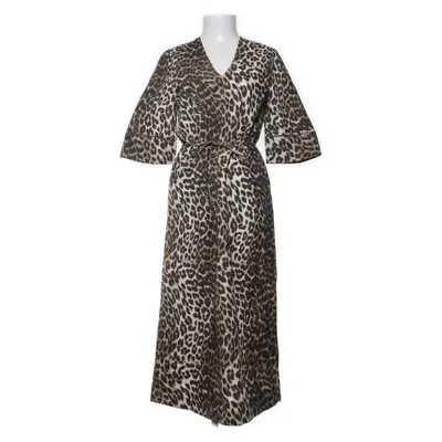 Omlottklänning (Brun, Svart, Beige) från Ganni Ekologisk bomull