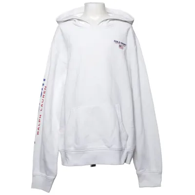 Sweat à capuche (Blanc, Bleu) de Polo Sport Ralph Lauren Coton, Élasthane, Polyester