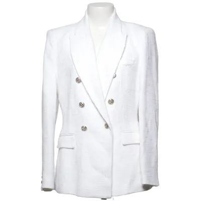 Blazer (White) from Zara Acetate, Cotton