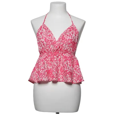 Halterneck top (Pink, Hvid) fra Shein Polyester