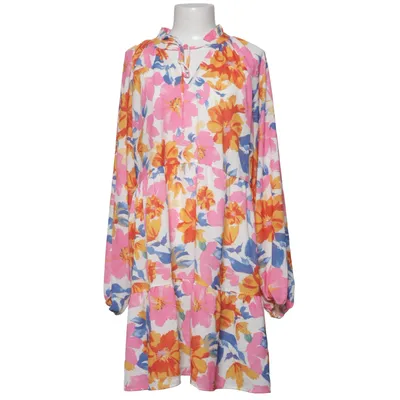 Dress (White, Multicolored) from Ellos Elastane, Polyester