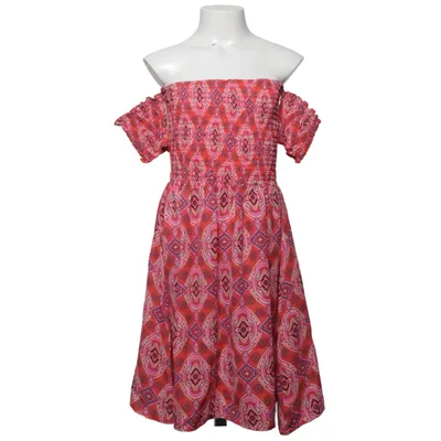 Dress (Red, Pink, Multicolored) from Dasayo Acetate, Cotton