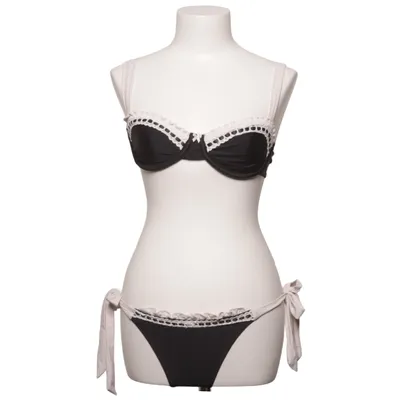 Bikini (Zwart, Wit) van Haute Swimwear Elastaan, Polyamide