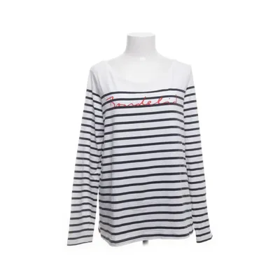 Långärmad t-shirt (Vit, Blå) från Bondelid Bomull, Elastan