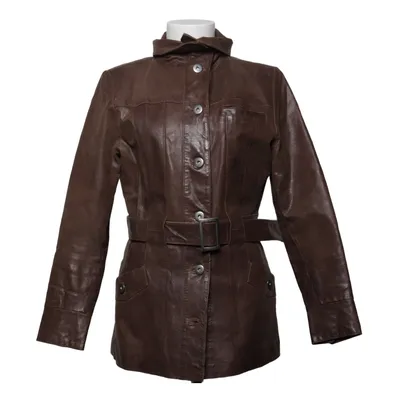 Veste longue en cuir (Marron) de Garrasco Cuir, Polyester