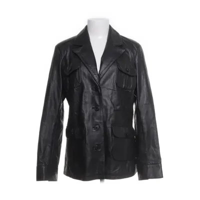 Leather blazer (Black) from Classic Woman by Ellos Leather, Polyester