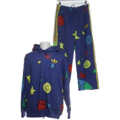 Freizeitanzug (Blau, Mehrfarbig) von Adidas Baumwolle, Elasthan