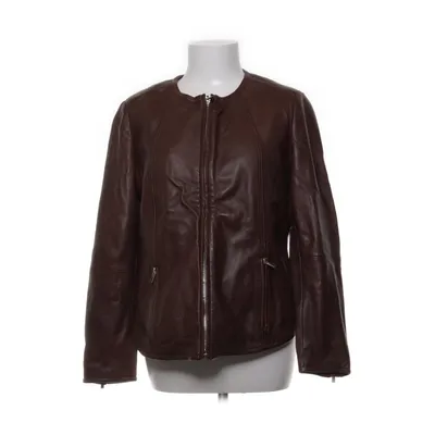 Läderjacka (Brun) från Violeta by Mango Skinn, Polyester