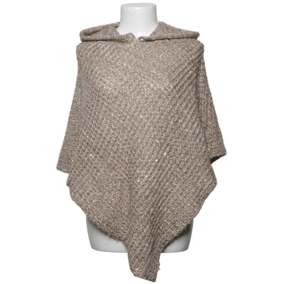 Poncho (Brun, Beige, Silverfärgad) från Rose Bud Akryl, Metallfiber, Polyester