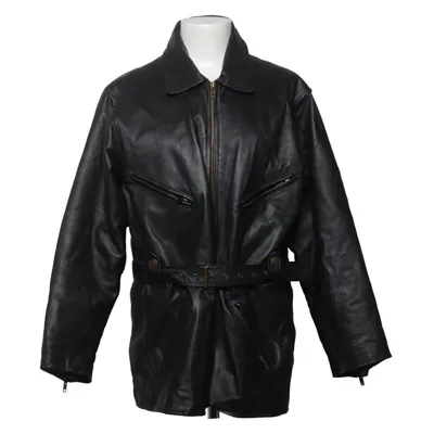 Leren jack (Zwart) van Roco Baroco Katoen, Leer, Polyester