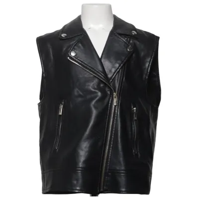 Biker vest (Black) from Zara Cotton, Polyurethane, Viscose