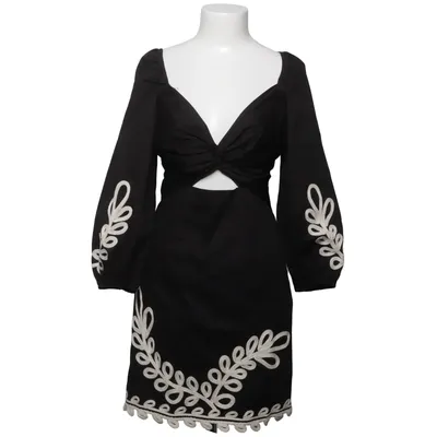Jurk (Zwart, Wit) van H&M Katoen, Elastaan