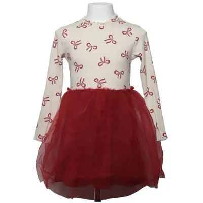 Kjole (Beige, Rød, Flerfarvet) fra Lindex Kids Bomuld, Elastan, Polyester