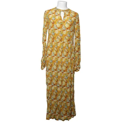 Maxi dress (Yellow, Multicolored) from Julie Fagerholt Elastane, Silk