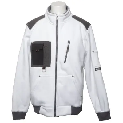 Fleecejacka (Vit, Grå) från Tranemo Bomull, Polyester
