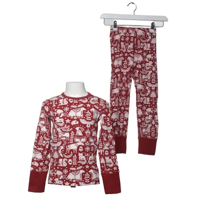 Pyjamasz (Rød, Hvid, Flerfarvet) fra Polarn O. Pyret Elastan, Økologisk bomuld