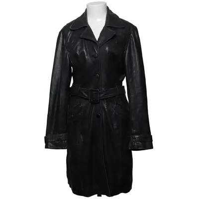 Leren jas (Zwart) van Avenue Foch by Anne L Leer, Polyester