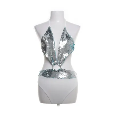 Swimsuit (White, Multicolored) from Missy Empire Polyester