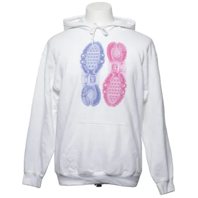 Capuchon sweater (Wit, Meerkleurig) van Gildan Katoen, Polyester
