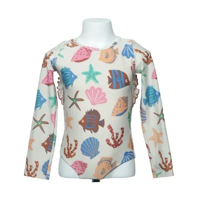 Badedragt (Beige, Flerfarvet) fra H&M Elastan, Polyester