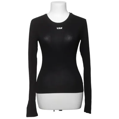 Lange mouwen shirt (Zwart) van LXA Elastaan, Viscose