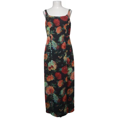Robe longue (Noir, Multicolore) de Basset Polyester, Viscose