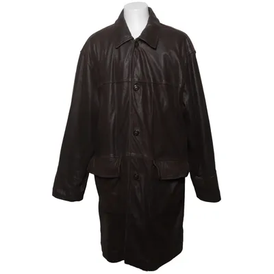 Leren jas (Bruin) van Petroff Leer, Polyester