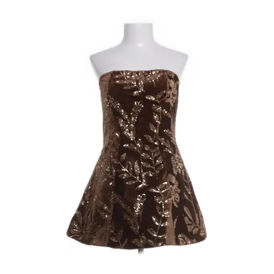 Cocktailklänning (Brun, Guldfärgad) från PrettyLittleThing Polyester