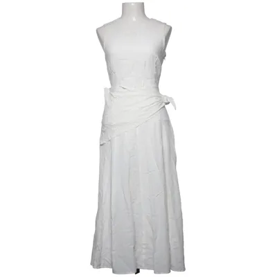 Maxi dress (White) from Mango Cotton, Linen, Polyester, Viscose
