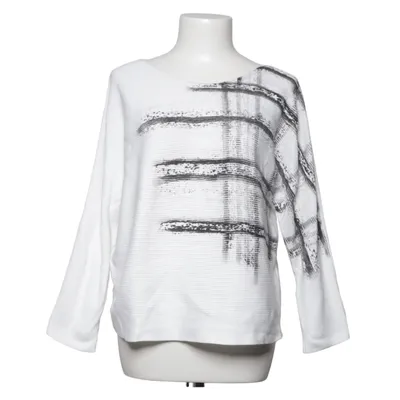 Sweater (White, Black) from Le Comte Acrylic, Cotton