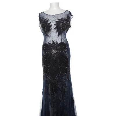 Avondjurk (Blauw, Zwart, Zilver) van F&P Polyester