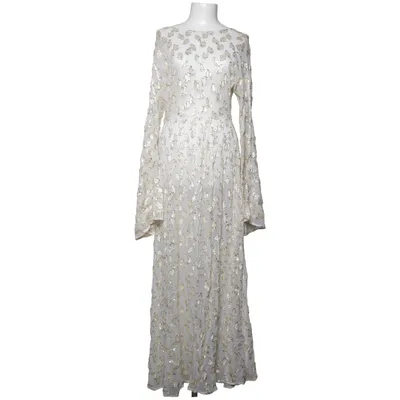 Maxi jurk (Open Back Glitter Maxi Dress) van NA-KD Metallvezel, Viscose