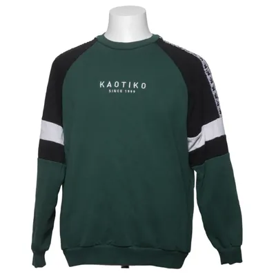 Collegetröja (Grön, Svart, Vit) från Kaotiko Bomull, Polyester