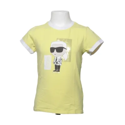 T-shirt (Geel, Wit) van Karl Lagerfeld Kids Katoen, Elastaan, Modal