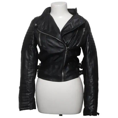 Biker jacket (Black) from Voyelles Polyester, Polyurethane