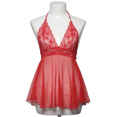 Negligé (Rot) von Baci Lingerie Elasthan, Polyamid, Polyester