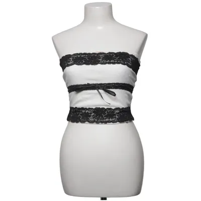 Tube top (White, Black) from Tiger Mist Cotton, Polyester