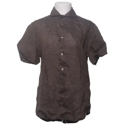 Short sleeve shirt (Brown) from Bertoni Linen