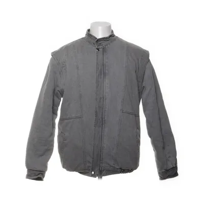 Fodrad jeansjacka (Grå, Vit) från Global Bomull, Polyester