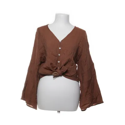 Bluse (Brun) fra Lindex Bomuld, Polyamid, Viscose