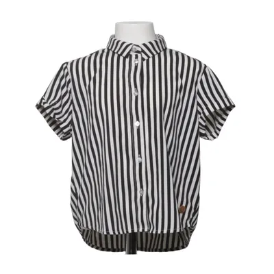 Kortärmad skjorta (Svart, Vit) från Ü by KappAhl Elastan, Polyester