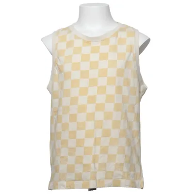 Tanktop (Geel, Wit) van Zara Katoen, Elastaan