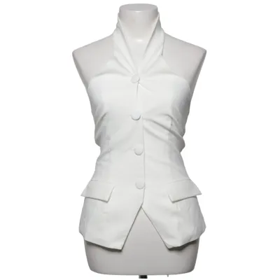 Halternecktopp (Vit) från PrettyLittleThing Elastan, Polyester