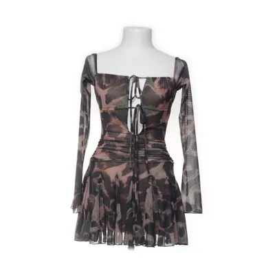 Klänning (Brun, Flerfärgad) från Fashion Nova Elastan, Polyester